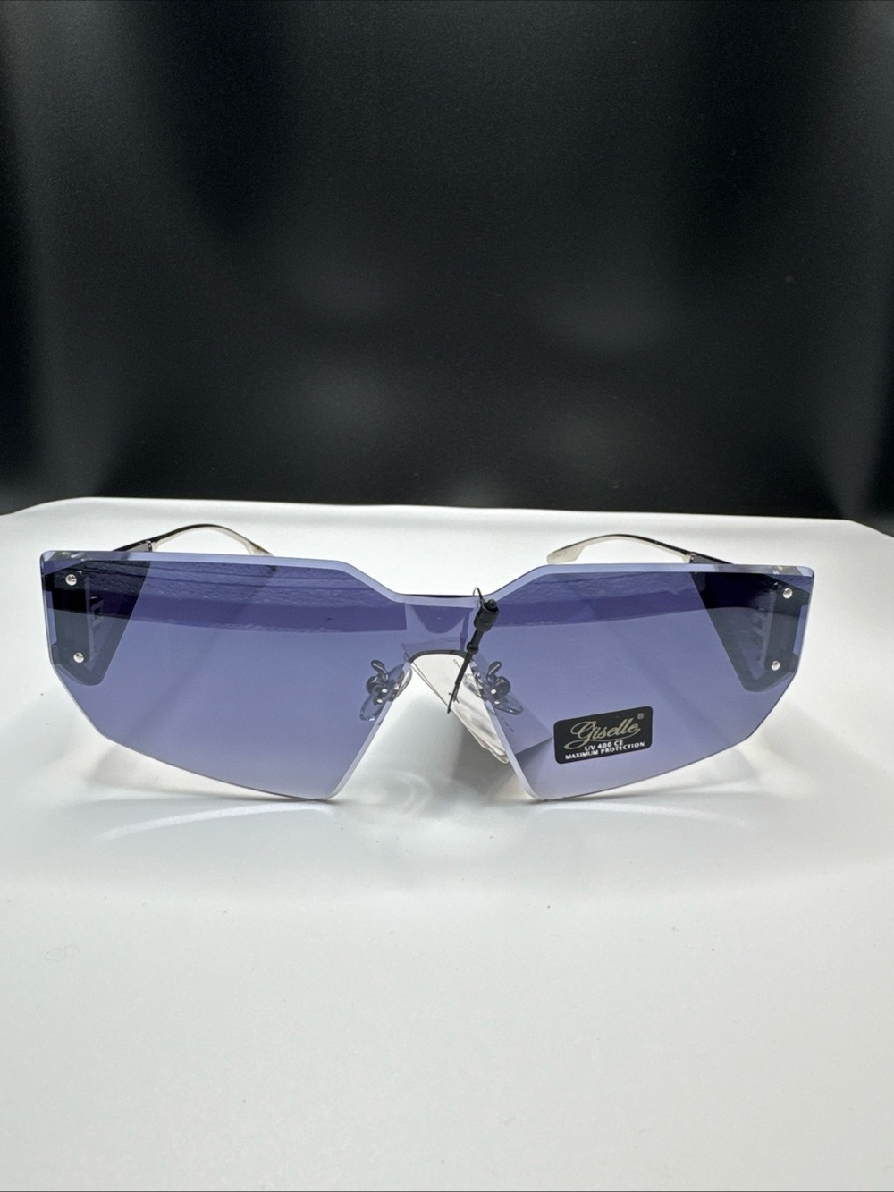 Purple Rimless Shield Sunglasses - Women Accessories